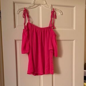 Women's Pink Off-Shoulder Top